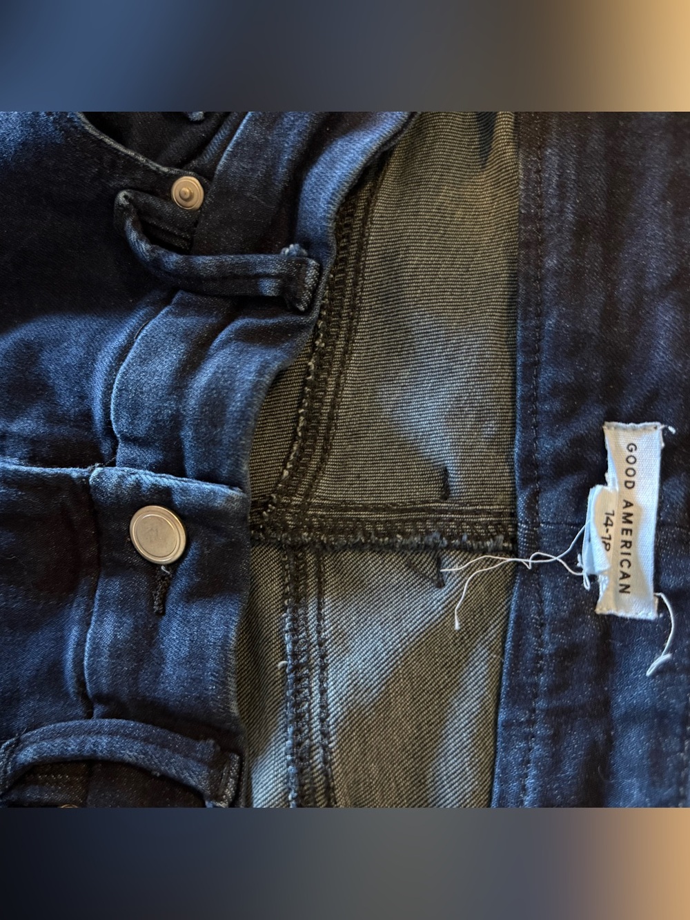Good American Always Fits Good Legs Skinny Jeans Size 14-18 Dark Wash Stretch - Picture 3 of 9